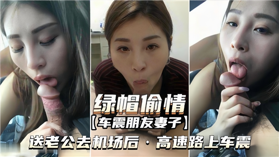绿帽偷情【车震朋友妻子】送老公去机场后高速路上车震