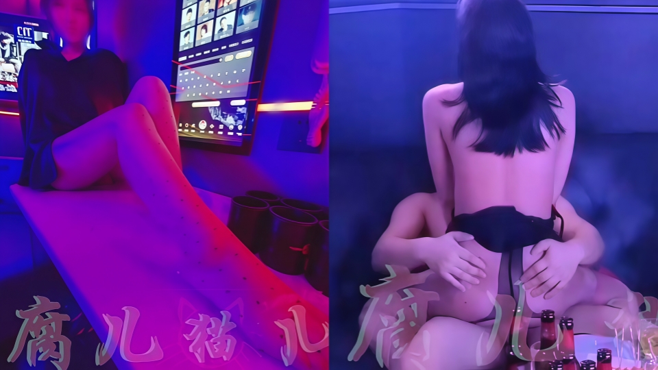 绿帽母狗人妻，约了客户去ktv，献上自己的穿着连体波点丝袜的老婆，老婆在包厢差点被玩坏